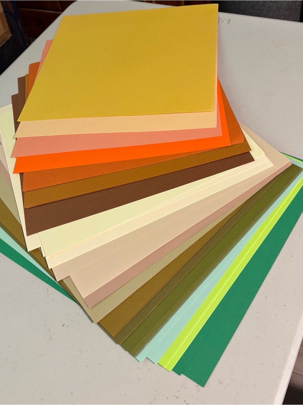 Assorted Fall-Colored Cardstock Paper and index stock Pack-40+5 Free earth tones